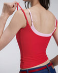Square Neck Layered Tank Top