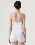 Lace Halter Going Out Tank Top