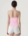 Lace Halter Going Out Tank Top