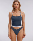 Double Layer Halter Neck Tank Top