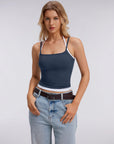 Double Layer Halter Neck Tank Top