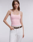 Double Layer Halter Neck Tank Top