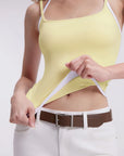 Double Layer Halter Neck Tank Top