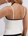 Double Layer Halter Neck Tank Top