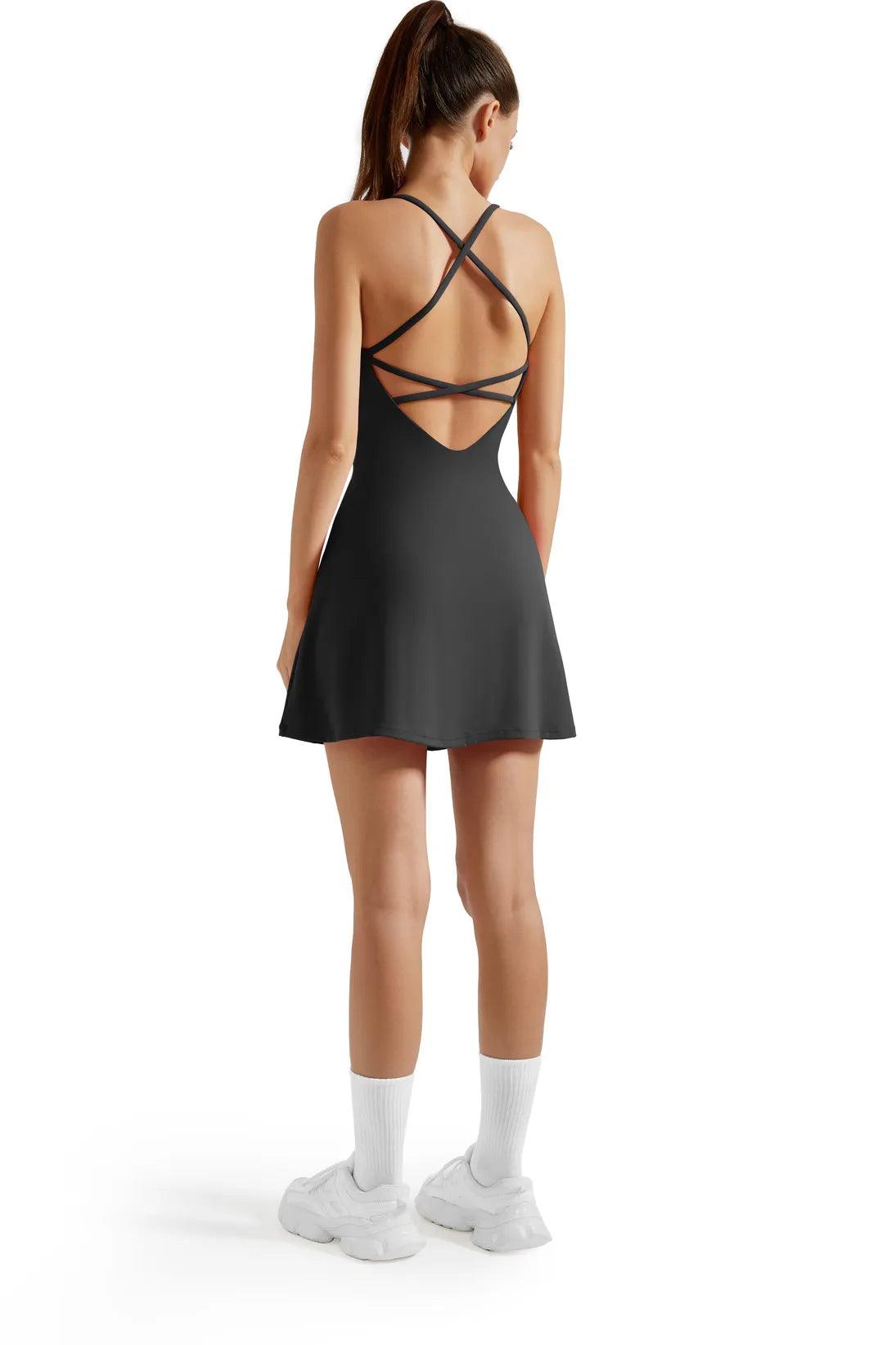 Strappy Backless Dress - SUUKSESS