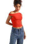 Buttery Soft Off Shoulder Shirt - SUUKSESS