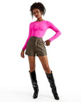Buttery Soft Crew Neck Bodysuit - Long Sleeve