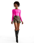Buttery Soft Crew Neck Bodysuit - Long Sleeve