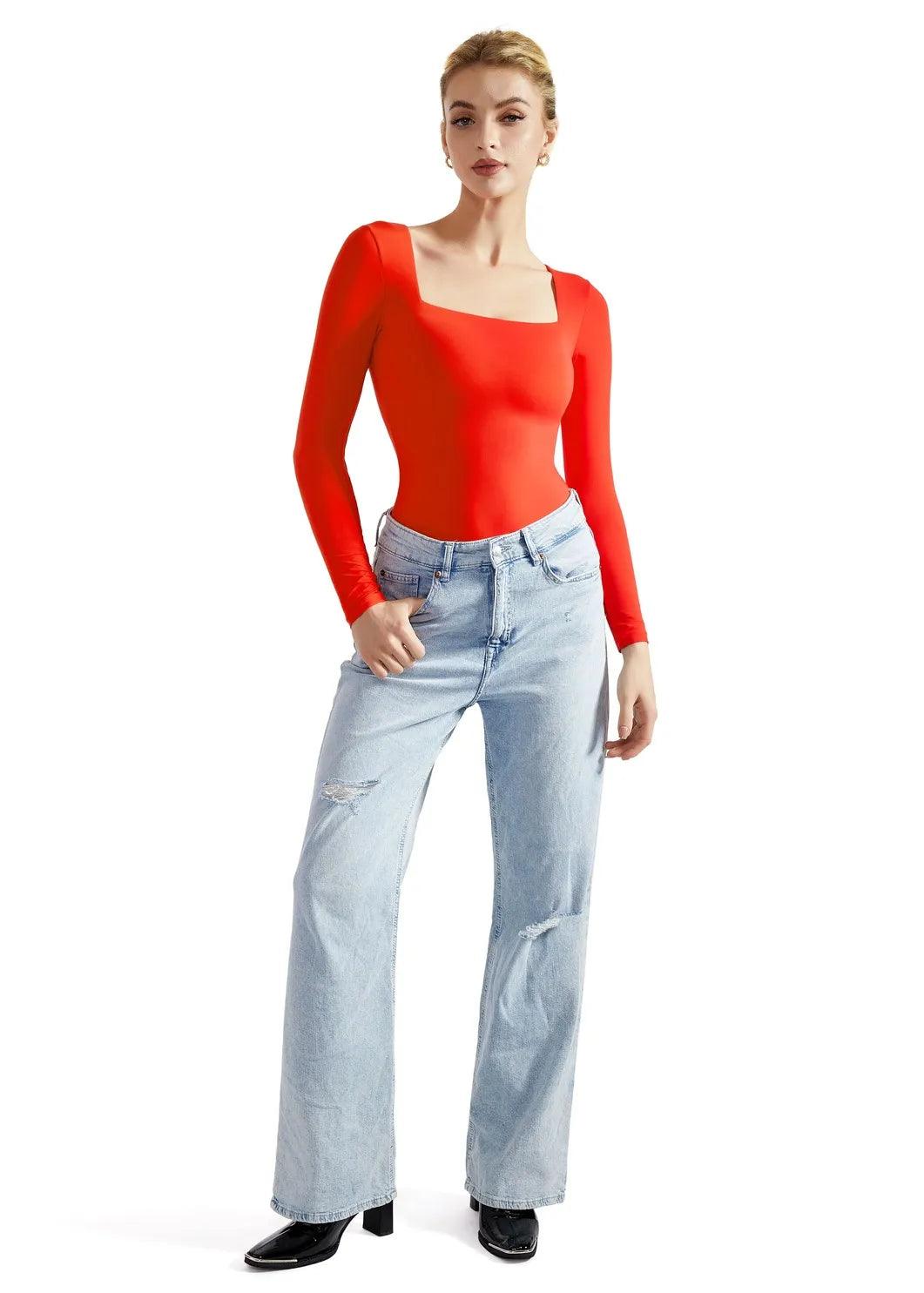Buttery Soft Square Neck Bodysuit - Long Sleeve