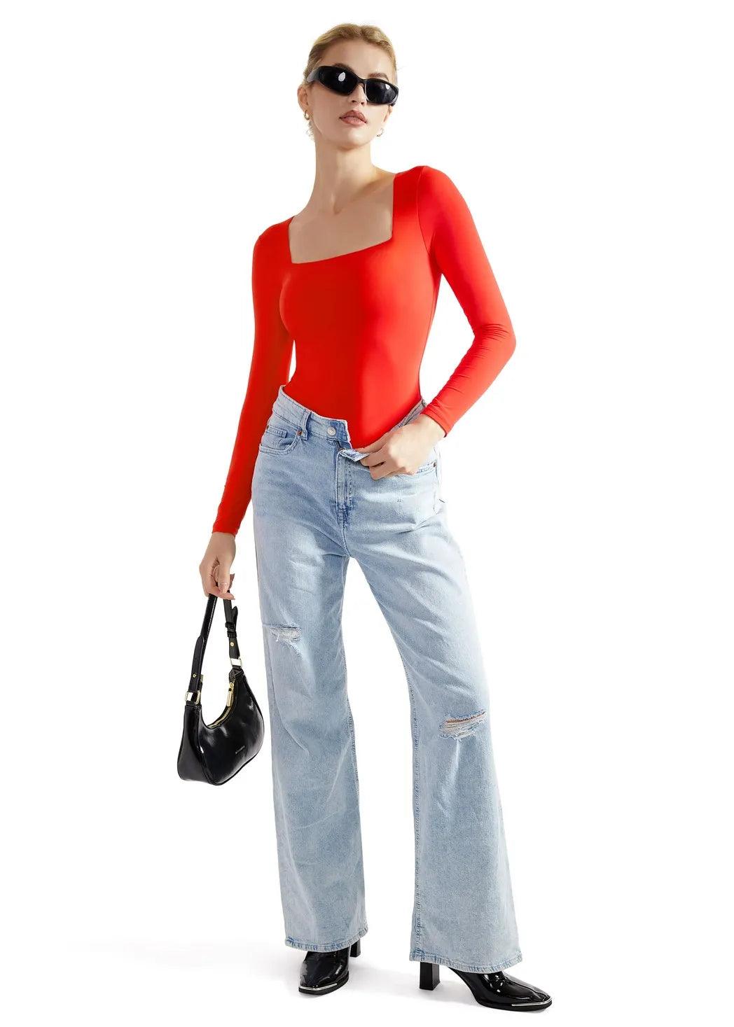 Buttery Soft Square Neck Bodysuit - Long Sleeve