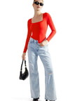 Buttery Soft Square Neck Bodysuit - Long Sleeve