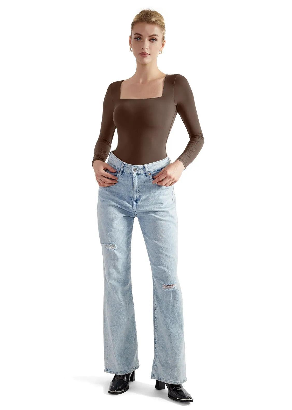 Buttery Soft Square Neck Bodysuit - Long Sleeve