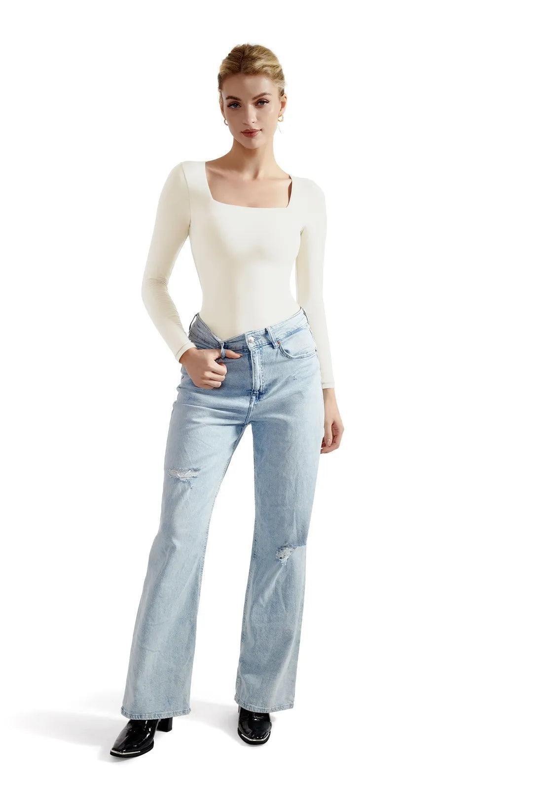 Buttery Soft Square Neck Bodysuit - Long Sleeve