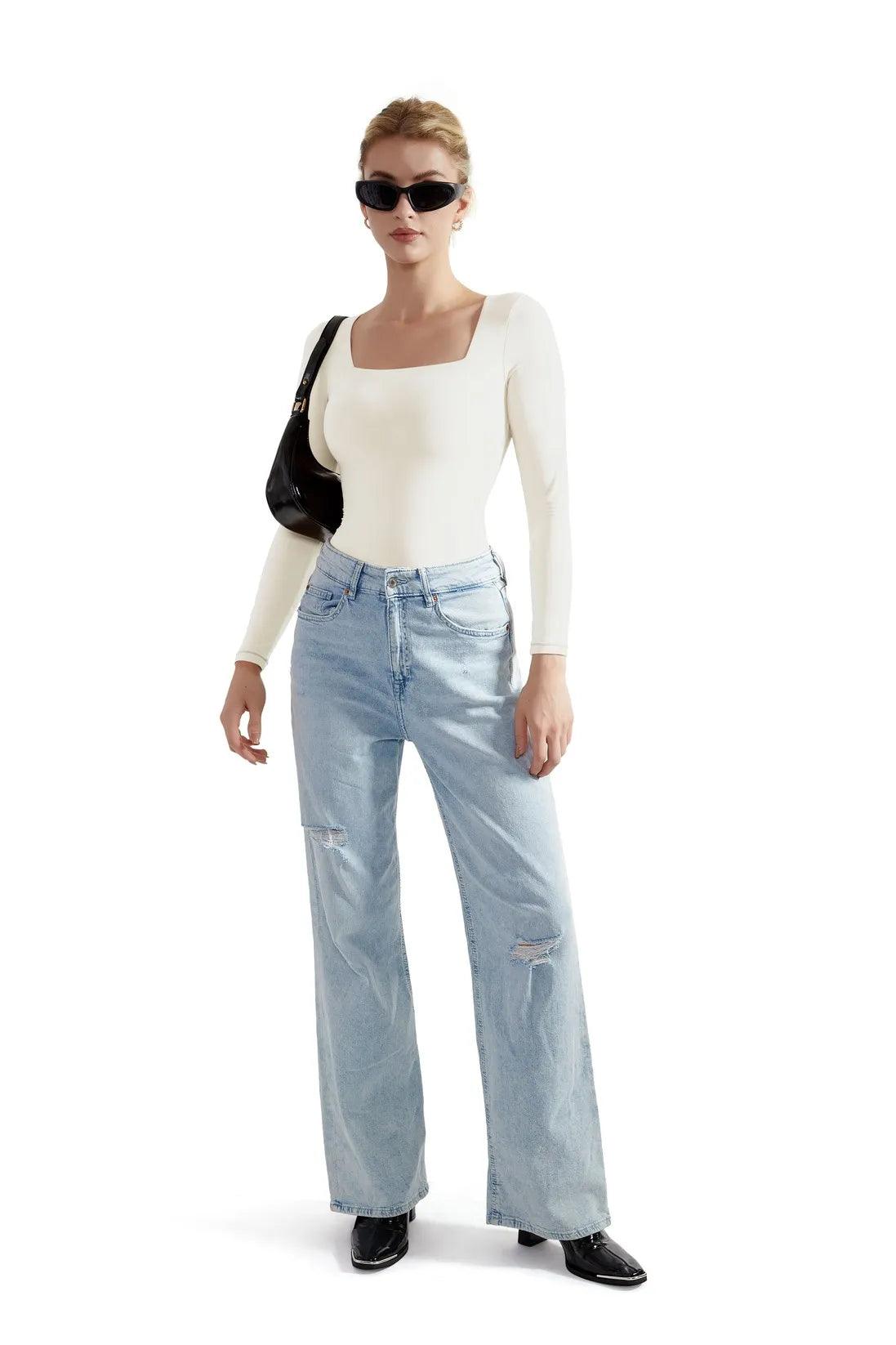 Buttery Soft Square Neck Bodysuit - Long Sleeve