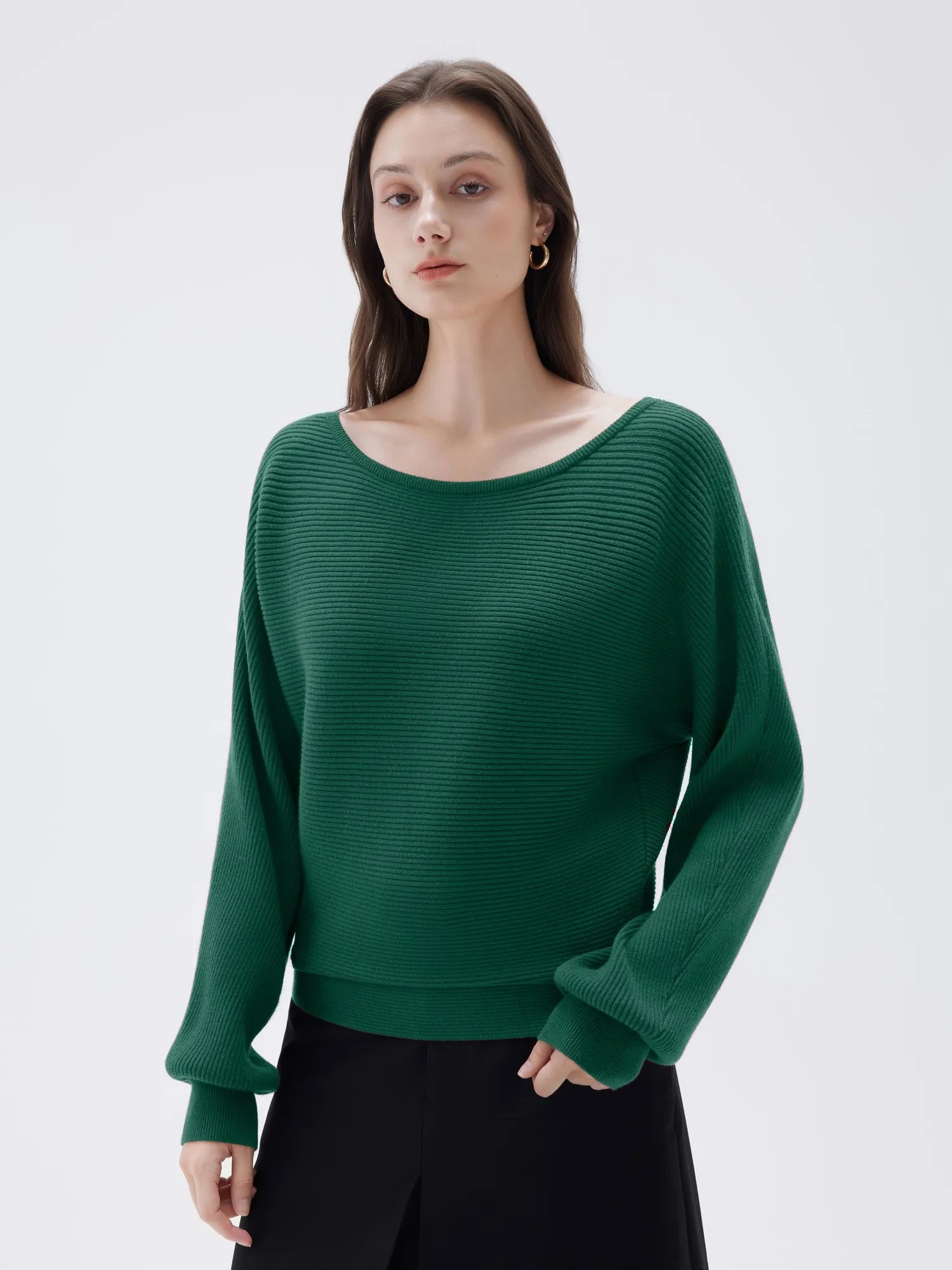 SUUKSESS Women Cashmere Oversized Off Shoulder Pullover Sweaters Boat Neck Long Sleeve Knit Jumpers Tops-SUUKSESS-SUUKSESS