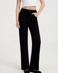 Mid-Rise Stretch Straight Leg Jeans-SUUKSESS-SUUKSESS