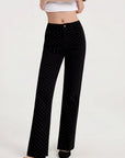 Mid-Rise Stretch Straight Leg Jeans-SUUKSESS-SUUKSESS