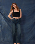 Mid-Rise Stretch Straight Leg Jeans-SUUKSESS-SUUKSESS