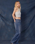 Mid-Rise Stretch Straight Leg Jeans-SUUKSESS-SUUKSESS