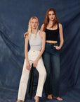 Mid-Rise Stretch Straight Leg Jeans-SUUKSESS-SUUKSESS