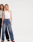 Mid-Rise Stretch Straight Leg Jeans-SUUKSESS-SUUKSESS