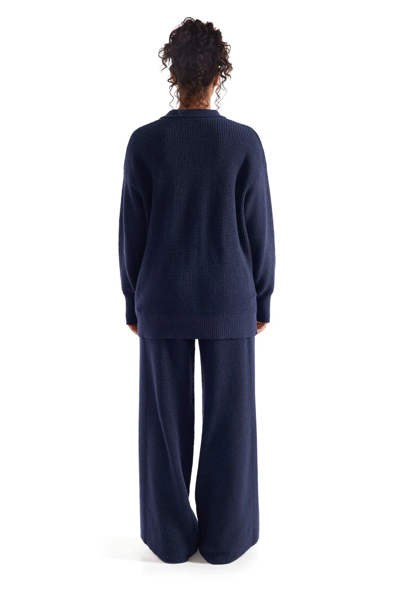 Waffle Knit Sweater Lounge Set-Clothing-SUUKSESS-SUUKSESS