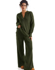 Waffle Knit Sweater Lounge Set-Clothing-SUUKSESS-SUUKSESS