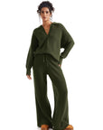 Waffle Knit Sweater Lounge Set-Clothing-SUUKSESS-SUUKSESS