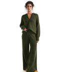 Waffle Knit Sweater Lounge Set-Clothing-SUUKSESS-SUUKSESS