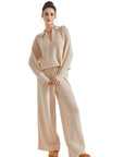 Waffle Knit Sweater Lounge Set-Clothing-SUUKSESS-SUUKSESS