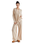 Waffle Knit Sweater Lounge Set-Clothing-SUUKSESS-Beige-XS-SUUKSESS