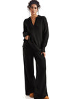 Waffle Knit Sweater Lounge Set-Clothing-SUUKSESS-SUUKSESS