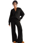 Waffle Knit Sweater Lounge Set-Clothing-SUUKSESS-SUUKSESS