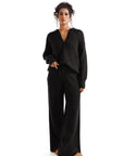 Waffle Knit Sweater Lounge Set-Clothing-SUUKSESS-SUUKSESS