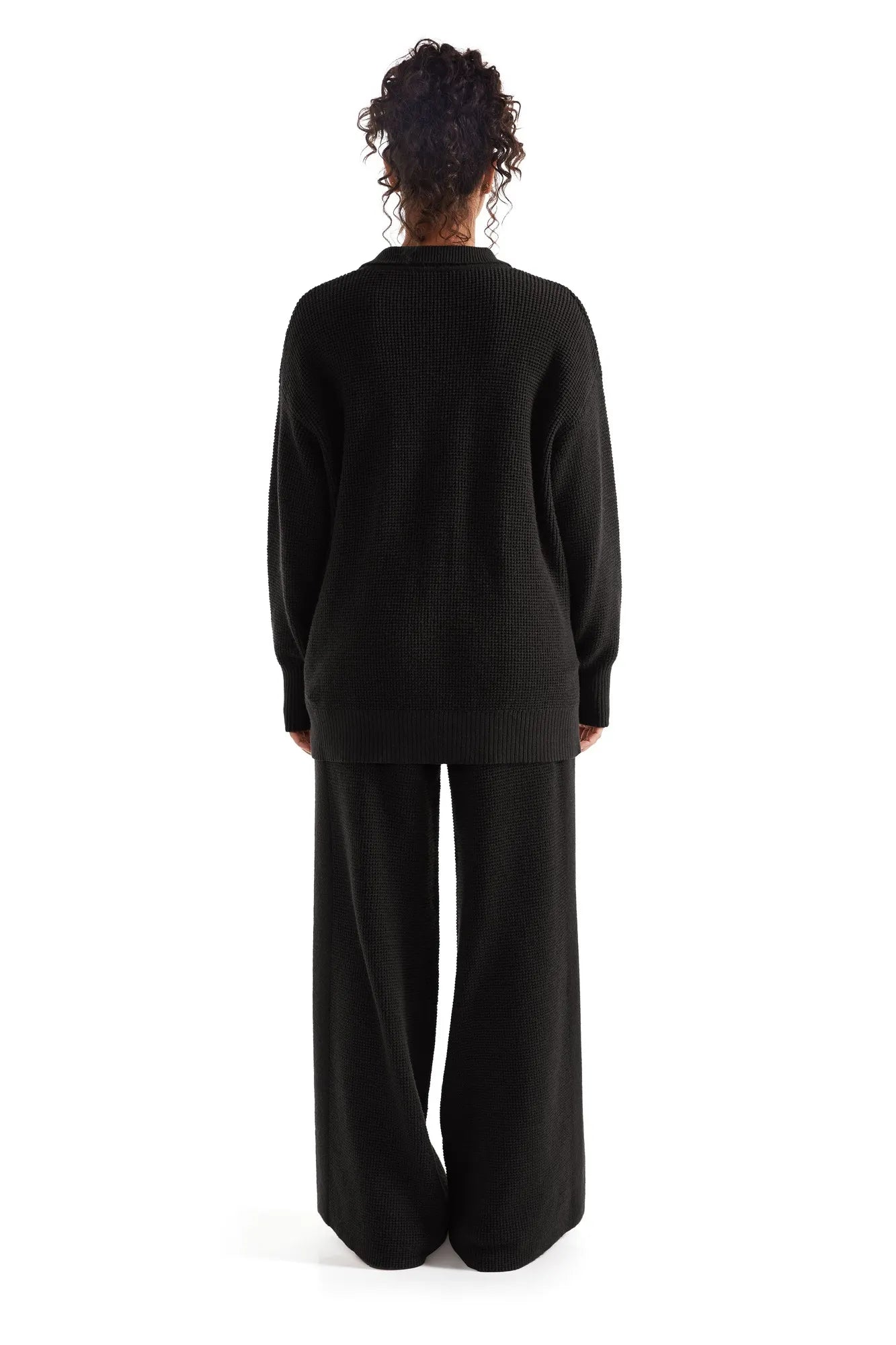 Waffle Knit Sweater Lounge Set-Clothing-SUUKSESS-SUUKSESS
