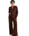 Waffle Knit Sweater Lounge Set-Clothing-SUUKSESS-SUUKSESS