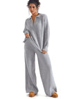 Waffle Knit Sweater Lounge Set-Clothing-SUUKSESS-SUUKSESS