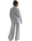 Waffle Knit Sweater Lounge Set-Clothing-SUUKSESS-SUUKSESS