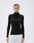 SUUKSESS Women Turtleneck Cashmere Sweater Long Sleeve Shirts Fall Basic Thermal Tops Winter Clothes-SUUKSESS-Black-XS-SUUKSESS