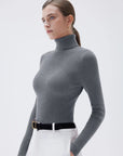 SUUKSESS Women Turtleneck Cashmere Sweater Long Sleeve Shirts Fall Basic Thermal Tops Winter Clothes-SUUKSESS-Grey-XS-SUUKSESS