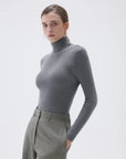 SUUKSESS Women Turtleneck Cashmere Sweater Long Sleeve Shirts Fall Basic Thermal Tops Winter Clothes-SUUKSESS-SUUKSESS