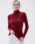 SUUKSESS Women Turtleneck Cashmere Sweater Long Sleeve Shirts Fall Basic Thermal Tops Winter Clothes-SUUKSESS-SUUKSESS