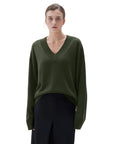 SUUKSESS Women Cashmere Oversized V Neck Pullover Sweaters Long Sleeve Jumpers-SUUKSESS-SUUKSESS
