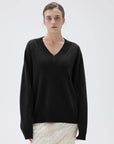 SUUKSESS Women Cashmere Oversized V Neck Pullover Sweaters Long Sleeve Jumpers-SUUKSESS-SUUKSESS