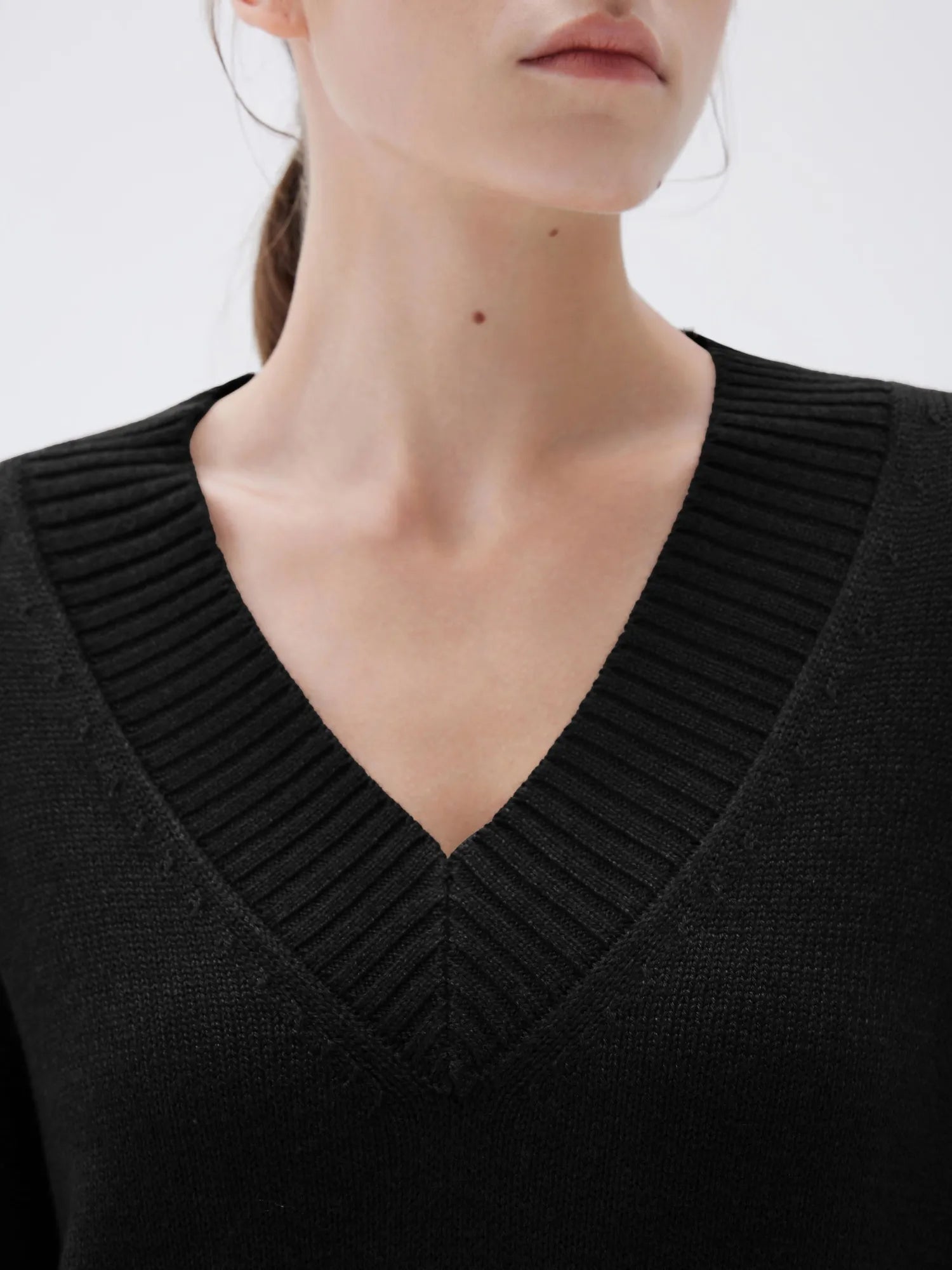 SUUKSESS Women Cashmere Oversized V Neck Pullover Sweaters Long Sleeve Jumpers-SUUKSESS-SUUKSESS