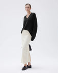 SUUKSESS Women Cashmere Oversized V Neck Pullover Sweaters Long Sleeve Jumpers-SUUKSESS-SUUKSESS