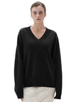 SUUKSESS Women Cashmere Oversized V Neck Pullover Sweaters Long Sleeve Jumpers-SUUKSESS-SUUKSESS