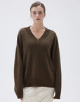 SUUKSESS Women Cashmere Oversized V Neck Pullover Sweaters Long Sleeve Jumpers-SUUKSESS-SUUKSESS