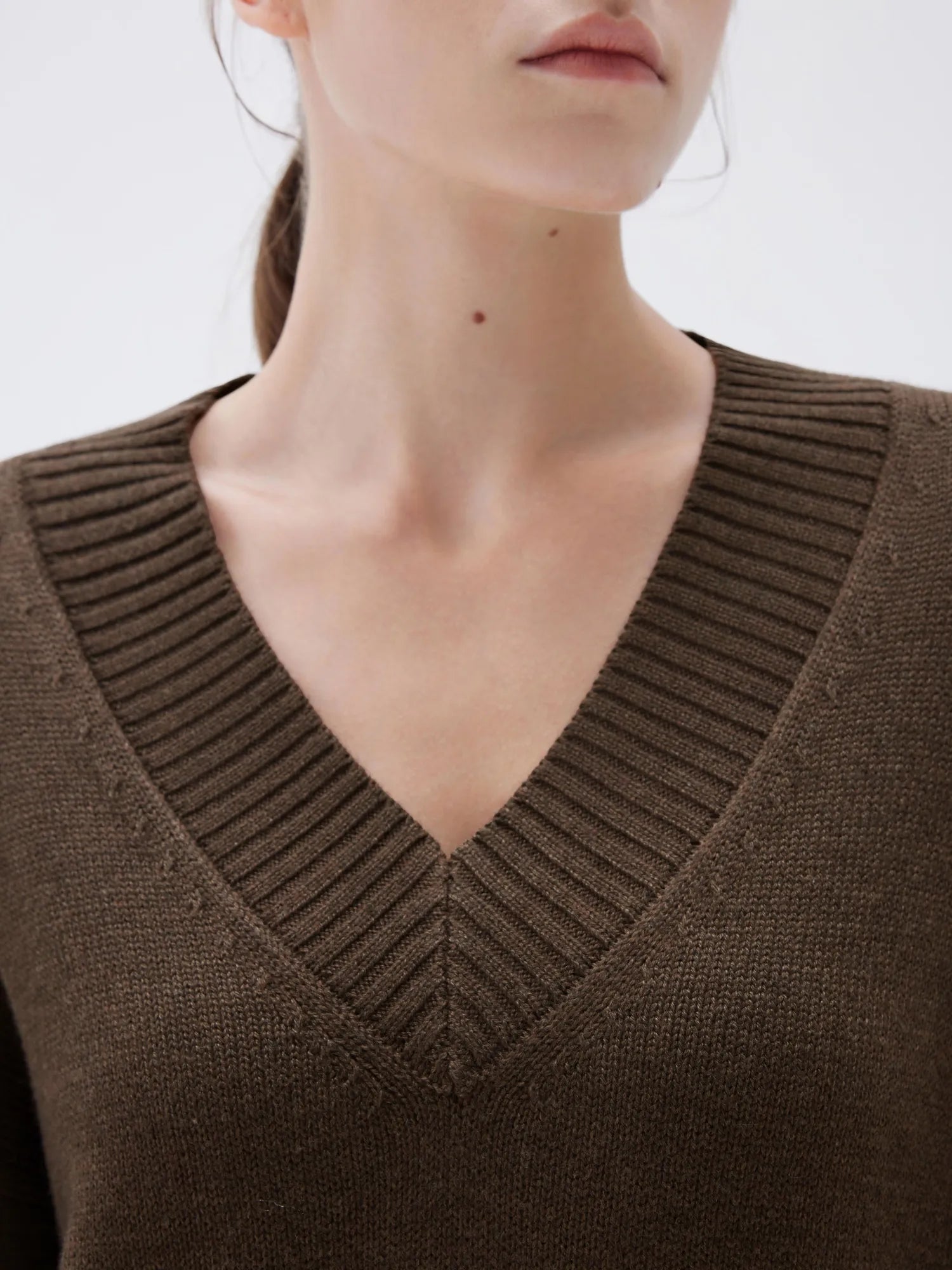 SUUKSESS Women Cashmere Oversized V Neck Pullover Sweaters Long Sleeve Jumpers-SUUKSESS-SUUKSESS