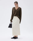 SUUKSESS Women Cashmere Oversized V Neck Pullover Sweaters Long Sleeve Jumpers-SUUKSESS-SUUKSESS